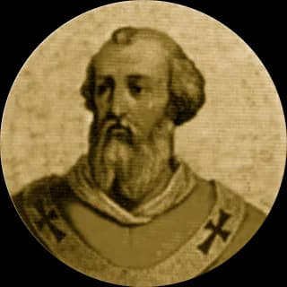 Portrait medallion of Pope Theodore II, after the basilica frieze