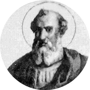 Portrait medallion of Pope Victor I, after the basilica frieze