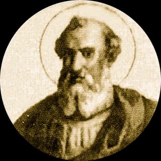 Portrait medallion of Pope Victor I, after the basilica frieze
