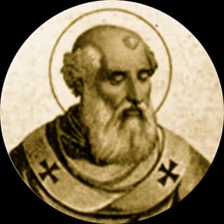 Portrait medallion of Pope Zachary, after the basilica frieze
