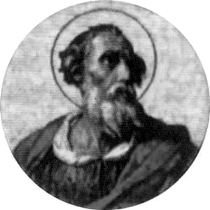Portrait medallion of Pope Zephyrinus, after the basilica frieze