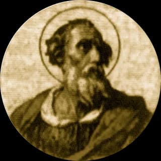 Portrait medallion of Pope Zephyrinus, after the basilica frieze